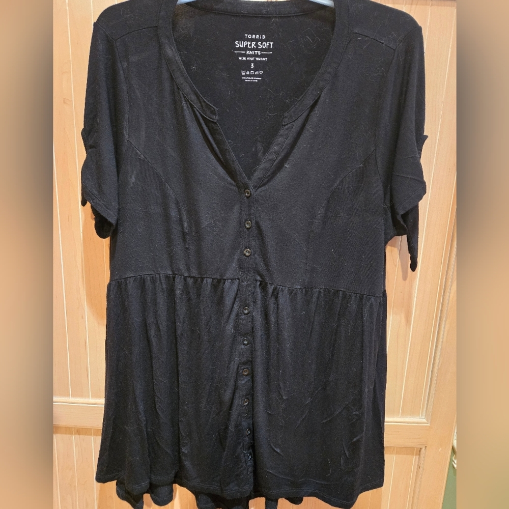 Torrid Babydoll Top 3X EUC